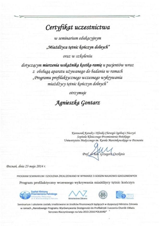 Dyplom lub wyróżnienie Gajda-Med – 10