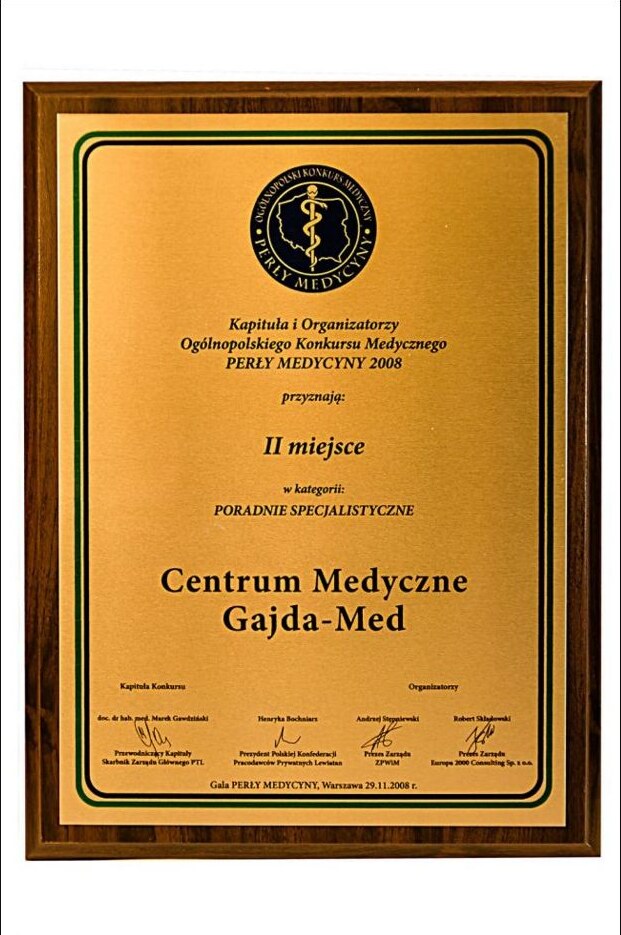 Dyplom lub wyróżnienie Gajda-Med – 22
