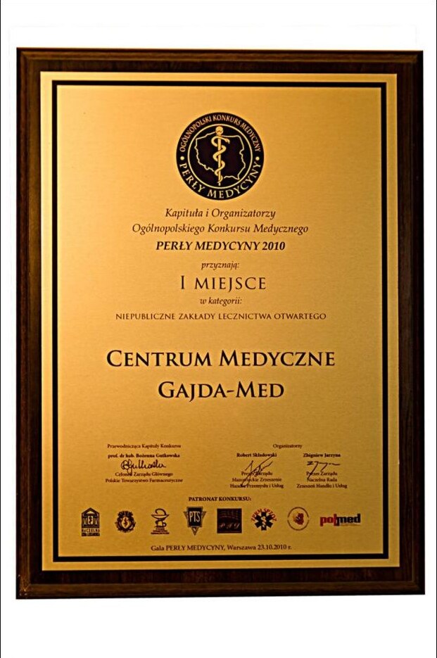 Dyplom lub wyróżnienie Gajda-Med – 26